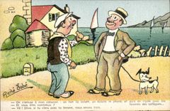 Postal Burlas mrseillaises Fonógrafo De radio