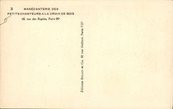 CPA Manecanterie des petits Chanteurs a la Croix de Bois Rue des Rigoles Paris 20eme 