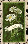 Vintage Postcard Brodee Fantasy Flowers