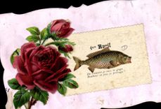 CPA Fantaisie Paques Poisson 1er Avril 