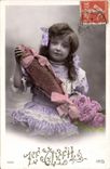CPA Fantaisie Paques Poisson Enfant 1er Avril 
