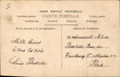 CPA Fantaisie Paques Poisson Femme 