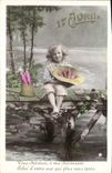 CPA Fantaisie Paques Poisson Enfant 1er Avril 
