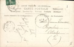 Vintage Postcard Fantaisie Easter Poisson Femme Made iridescent