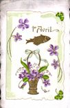 CPA Fantaisie Paques Poisson 1er Avril 