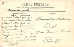 Vintage Postcard Cueillette of the flowers Dimensions Azure