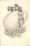 Vintage Postcard Fantasy Woman Chicks