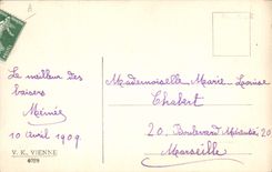 Vintage Postcard Fantasy Women Easter Butterfly