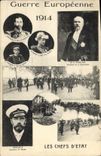 CPA Militaria Guerre europeenne Poincare Pierre 1er Nicolas II Serbie Serbie Russie Russia 