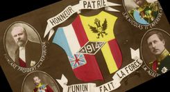 CPA Militaria Honneur et Patrie L'Union fait la force Poincare Georges V Nicolas II Albert 1er Russie Russia 