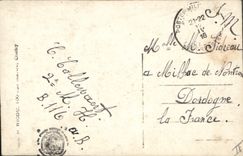 CPA Militaria Le roi protege son armee Albert Belgique 