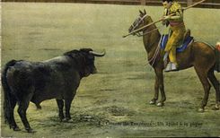 CPA Corrida Course de taureaux Un appel a la pique 