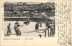 CPA Corrida Course de taureaux Une chute 