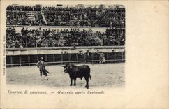 CPA Corrida Course de taureaux Guerrita apres l'estocade 