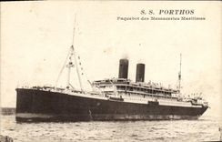 CPA Bateau Paquebot des Messageries Maritimes SS Porthos