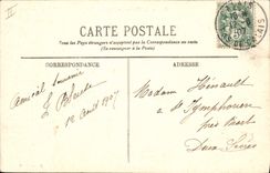 Vintage Postcard Boat Steamer Pas-de-Calais in the piers