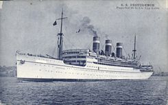 CPA Bateau Paquebot SS Providence Cie Cyp Fabre