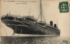 CPA Bateau Paquebot Le Havre Le Transatlantique La Provence