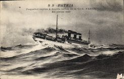 CPA Bateau Paquebot SS Patria Cie C Fabre 