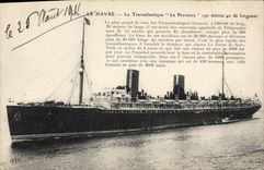 CPA Bateau Paquebot Le Havre Le Transatlantique La Provence
