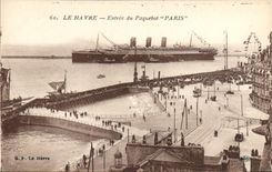 CPA Bateau Paquebot Le Havre Entree du Paquebot Paris
