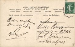 CPA Fantaisie Paques Poisson Homme 