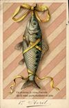 CPA Fantaisie Paques Poisson 1er Avril 