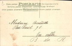 Vintage Postcard Fantaisie Illustrator Handel Industry Trades Runst Train Boat