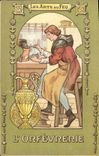 Vintage Postcard Fantasy Illustrator ceramicses goldsmithery