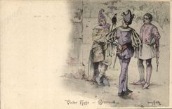 Vintage Postcard Fantasy Illustrator Victor Hugo Cromwell