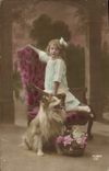 CPA Chien Chiens Enfant 