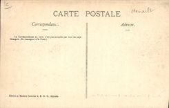 Postal Corrida Toro Arenas de Beziers la puesta se murió