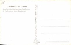 Postal Corrida Toro una imaginación espectacular Desplante