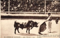 Postal Corrida Toro Corrida de toros después de la estocada