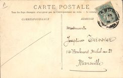 CPA Corrida Taureau Course de taureaux Entree du taureau dans les arenes 