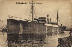 CPA Bateau Paquebot bresilien Pelotas Bresil Brazil 