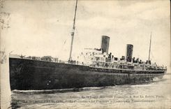 Vintage Postcard Boat Steamer Transatlantic La Provence Company