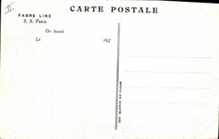 CPA Bateau Paquebot Fabre Line SS Patria 