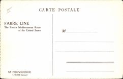 CPA Bateau Paquebot Fabre Line SS Providence 