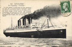 CPA Bateau Paquebot Paris Le Havre 