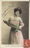 CPA Fantaisie Femme 1er Avril Poisson 