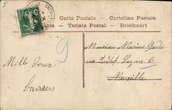 CPA Fantaisie Femme 1er Avril Poisson 