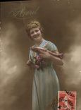 CPA Fantaisie Femme 1er Avril 
