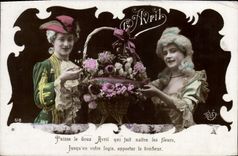 Vintage Postcard Fantasy April 1st Children