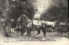 Vintage Postcard Chasse out of drill of Chantilly Monseigneur Prince Murat Chasse has courre SIGNAL