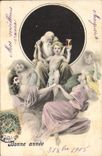 Vintage Postcard Fantasy Women Angel