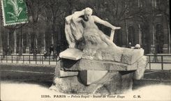 Vintage Postcard Paris Palais Royal Rules of Victor Hugo