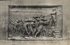 Vintage Postcard Victor Hugo Paris Low Monument relief