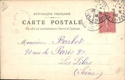 Vintage Postcard Victor Hugo Awards a medal to