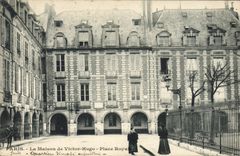 Vintage Postcard Victor Hugo Paris the house Places Royal